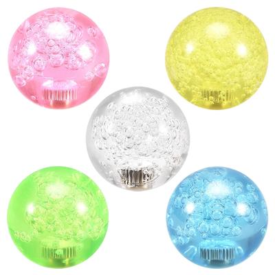 Arcade Joystick Round Ball Top Handle Crystal Pink Yellow Blue Green White 5Pcs - Pink, Yellow, Blue, Green, White