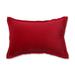 Pillow Perfect Indoor Christmas Velvet Flange Red Lumbar Rectangular Throw Pillow, 12 X 20 X 5