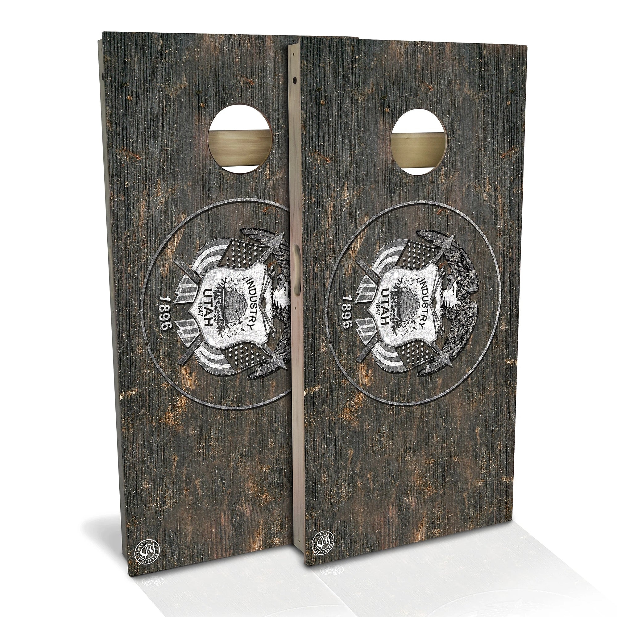 Utah Flag Rustic Outdoor Cornhole Board Set
