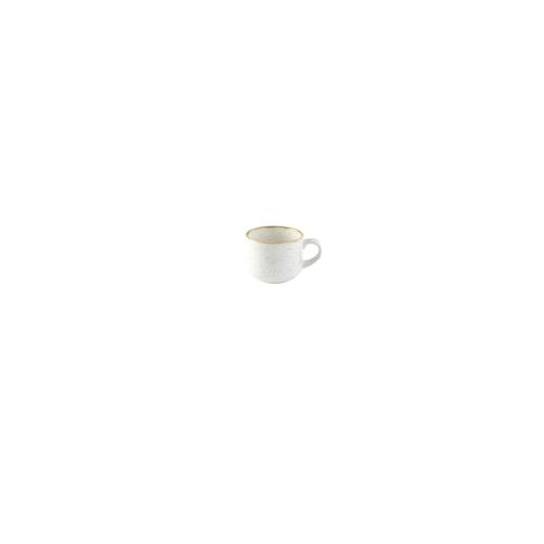 Stonecast Stapelbare Kaffeetasse Barley White 7x(H)8,5cm 220ml weiß, ohne Untertasse (12 Stück) von CHEFGASTRO
