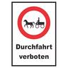 Durchfahrt verboten Kutsche Schild A1 (594x841mm)