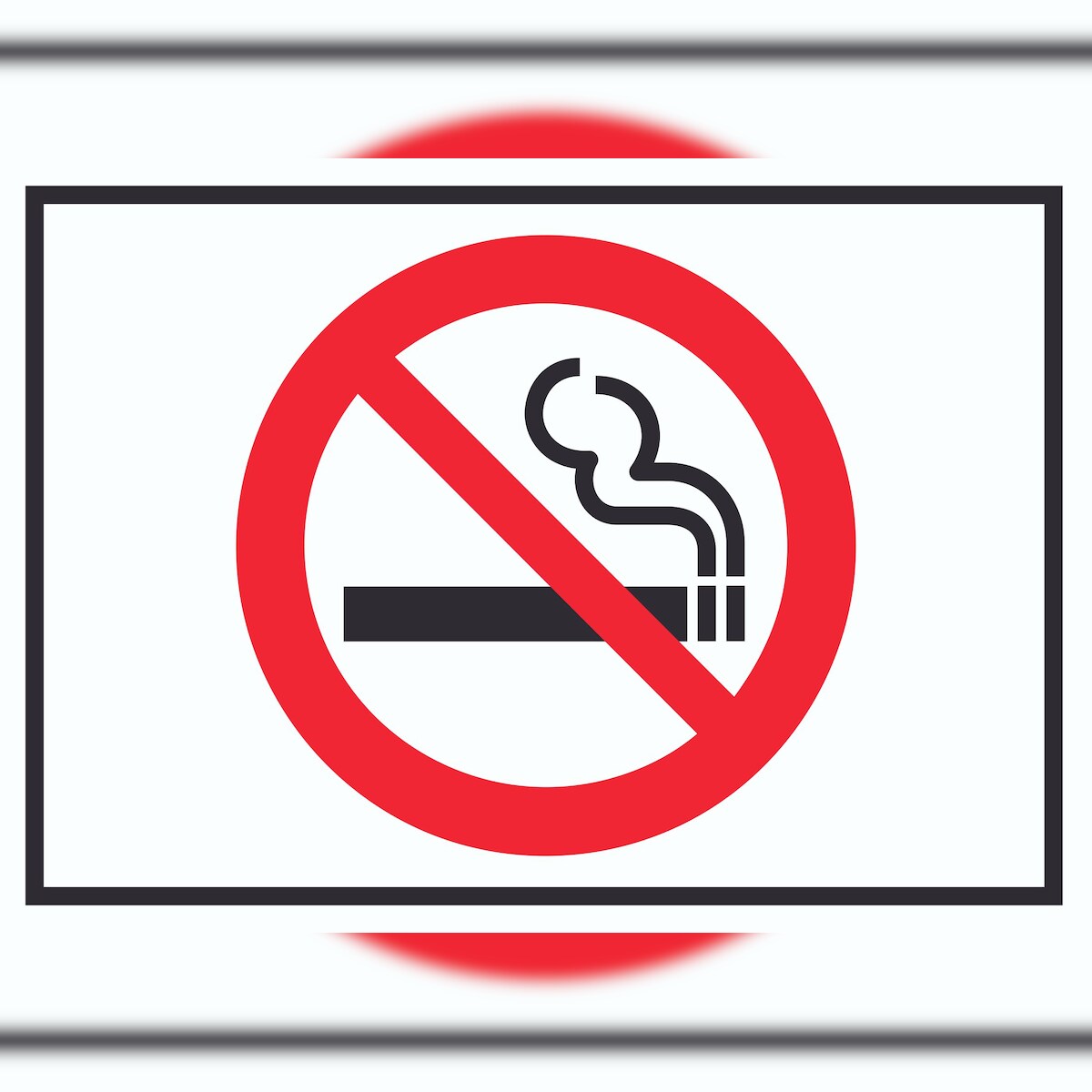 HB-Druck Rauchen verboten Symbol Schild A0 (841x1189mm) Image