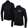 "Men's Levelwear Black Philadelphia 76ers Nano Engineered Knit Fabric Quarter-Zip Jacket"