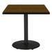 KFI Studios Mode Square Breakroom Table Metal in White/Black/Brown | 29 H x 30 W x 36 D in | Wayfair T30SQ-B1917-BK-WL