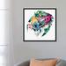 East Urban Home Floral Skull Series 'ST I' Graphic Art Print on Canvas in Black/Blue/Green | 18 H x 18 W x 1.5 D in | Wayfair