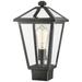 Z-Lite 1 Light Outdoor Post Mount Fixture in Black Finish