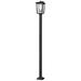 Z-Lite 2 Light Outdoor Post Mounted Fixture in Black Finish