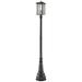 Z-Lite 3 Light Outdoor Post Mounted Fixture in Black Finish