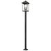 Z-Lite 4 Light Outdoor Post Mounted Fixture in Black Finish