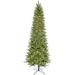 The Holiday Aisle® 6'6" H Slender Green Pine Christmas Tree w/ 450 LED in Green/White | 32 W x 32 D in | Wayfair E686BD04B97B44A58CAF7CD321E95549