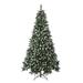 The Holiday Aisle® Regular Artificial PVC Fir Flocked/Frosted Christmas Tree & Berries in Green | 49 W in | Wayfair