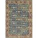 Blue/Green 114 x 90 x 0.5 in Area Rug - Bungalow Rose Rectangle Hand-Knotted Natural Fibers Area Rug in Blue/Red | 114 H x 90 W x 0.5 D in | Wayfair