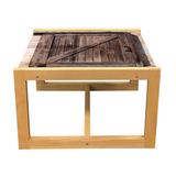 East Urban Home Rustic Coffee Table, Aged Sliding Door Weathered Texture Vintage Style Architectural Rural Print | Wayfair