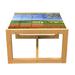 East Urban Home Flower Coffee Table, Poppy Field w/ A Spring Landscape & Blossom Tree View In Meadow Nature Image | Wayfair