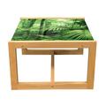 East Urban Home Rainforest Coffee Table, Palm Trees & Exotic Plants In Tropical Jungle Wild Nature Theme Illustration | Wayfair