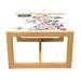 East Urban Home Scotland Coffee Table, Britain England Typography w/ Map & Other Cartoon Items Print | 15.75 H x 18.31 W x 24.4 D in | Wayfair