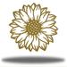 Gracie Oaks Nanke Sunflower Bloom Wall Décor Metal in Yellow | 24 H x 24 W x 0.0125 D in | Wayfair D0727F45F81742BEB364410B5FFC91CC