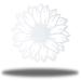Gracie Oaks Nanke Sunflower Bloom Wall Décor Metal in White | 30 H x 30 W x 0.0125 D in | Wayfair CADE2C6806B34BF7862FA778A9FF9416