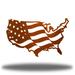 17 Stories USA Wavy Flag Wall Art Décor Metal in Brown | 7.25 H x 12 W x 0.01 D in | Wayfair AF238E9EF777431E8C0D60DE3F8426FE