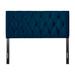 Ebern Designs Krystal Panel Headboard Upholstered/Polyester in Blue/Black | 50 H x 56 W x 3 D in | Wayfair 83399F2B75EB43C4B8C5B24E51FA1041