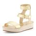 Kate Spade Shoes | Nib Kate Spade New York Troy Flatform Gladiator Sandal, Gold 8 | Color: Gold | Size: 8