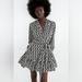 Zara Dresses | New!! Zara Printed Dress | Color: Black/White | Size: S