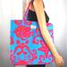 Lilly Pulitzer Bags | Lilly Pulitzer For Estee Lauder Poly Canvas Lined Open Beach Tote Wornnotwornout | Color: Blue/Pink | Size: Os