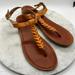 American Eagle Outfitters Shoes | American Eagle Braided Leather Sandals | Color: Brown/Tan | Size: 4g