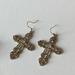 Zara Jewelry | Gold Cross Earrings With Rhinestones | Color: Gold | Size: Os