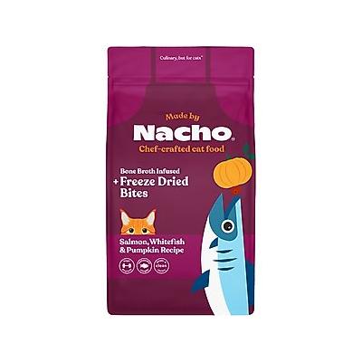 Made by Nacho Sustainably Caught Salmon, Whitefish & Pumpkin Recipe with Freeze-Dried Chicken Liver Dry Cat Food, 4-lb bag