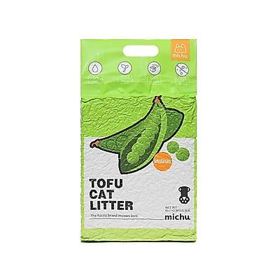Michu Natural Clumping Flushable Tofu Cat Litter, 5.5-lbs bag, Original