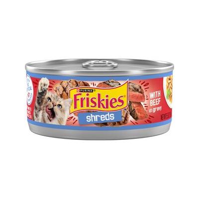 Friskies Savory Shreds with Beef Canned Cat Food, 5.5-oz, case of 24