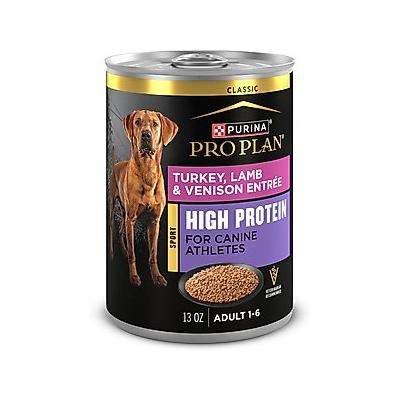 Purina Pro Plan Sport High Protein Turkey, Lamb & Venison EntrÃ©e Wet Dog Food, 13-oz can, case of 12