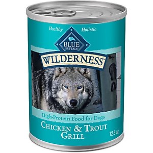 Blue Buffalo Wilderness Trout & Chicken Grill Dog Food, 12.5-oz, 12 ct