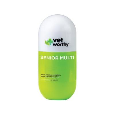 Vet Worthy Senior Multi Vitamin Chew Tabs Dog Supplement, 60 count