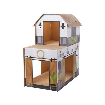Frisco Farmhouse Cardboard Cat House, 2-Story