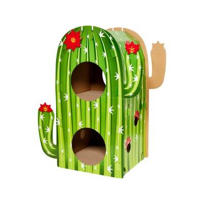 Frisco Cactus Cardboard Cat House, 2-Story