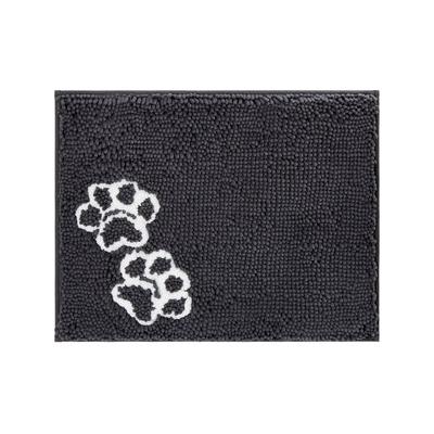 Frisco Microfiber Chenille Paw Print Mat, Small/Medium