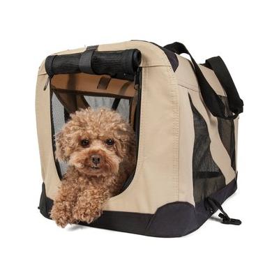 Pet Life 360Â° Vista View House Folding Zippered Dog Carrier, Khaki, Small