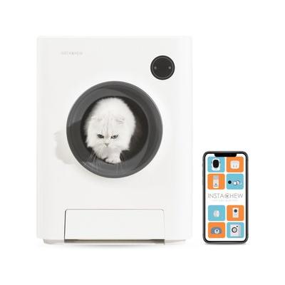 INSTACHEW PURRCLEAN Smart WiFi Enabled Covered Automatic Self-Cleaning Cat Litter Box, White