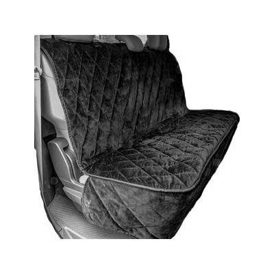 Plush Paws Products Quilted Velvet Waterproof Car Seat Cover, Charcoal, X-Large