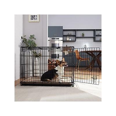 Frisco Heavy Duty Fold & Carry Single Door Collapsible Wire Dog Crate, Med/Large