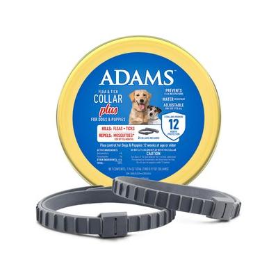 Adams Flea & Tick Collar Plus for Dogs & Puppies, 2 count
