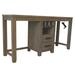 "Sunset Trading Saunders 71"" Narrow Bar Console Sofa Table with Charging Station in Desert Brown - Sunset Trading ED-D18620TCB"