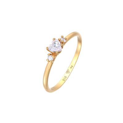 Elli Herz Zirkonia Liebe Verlobung 925 Silber 54 Damen Image
