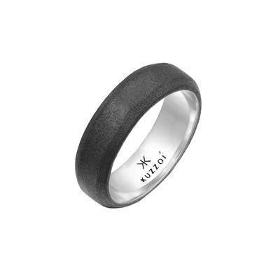 KUZZOI - Herren Bandring Basic 925 Silber Herrenschmuck 1 ct