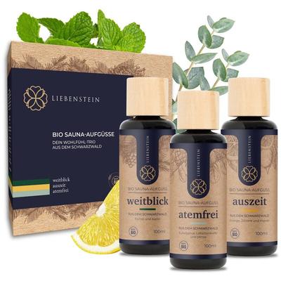 Liebenstein BIO Saunaaufguss SET “Wohlfühl-Trio” - 3x 100ml Sauna Aufguss