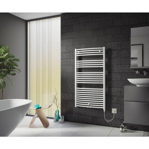 XIMAX Elektrobetrieb Badheizkörper Alpha rein elektrisch Weiss-C rein elektrisch Weiss 1121 x 500