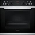 Siemens HE213A0S0 Einbau-Backofen iQ300, Integrierbarer Backofen 60 x 60cm, 3D-Heißluft Plus, varioClip Auszüge, granit Glanz-Emaille, Schnellaufheizung, Schwarz