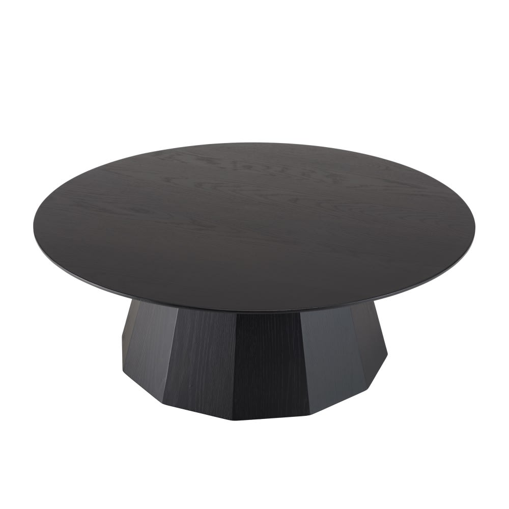 Table basse ronde noire 90x90cm